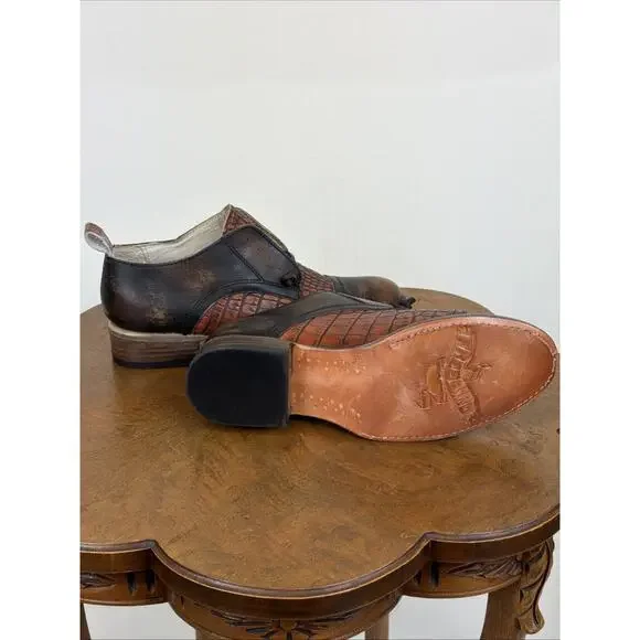 Freebird Oxford Shoes Womens Mixed Leather Shoes Ladies Designer Shoes Size 8 - Picture 2 of 7